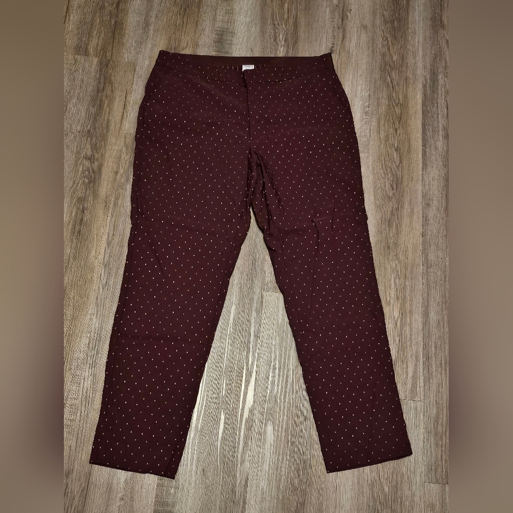 Time and Tru Maroon Pants with Pink Accents